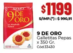 Diarco 9 de oro galletitas pepas oferta