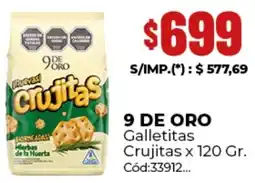 Diarco 9 de oro galletitas crujitas oferta