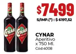 Diarco Cynar aperitivo oferta