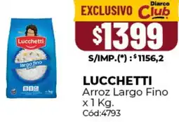 Diarco Lucchetti arroz largo fino oferta