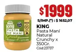 Diarco King pasta maní natural crunchy oferta