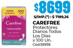 Diarco Carefree protectores diarios todos los días oferta