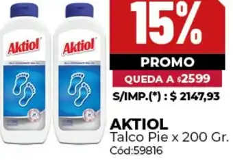 Diarco Aktiol talco pie oferta