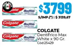 Diarco Colgate dentifrico max white oferta