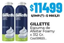 Diarco Gillette espuma de afeitar foamy oferta
