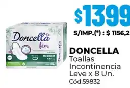 Diarco Doncella toallas incontinencia leve oferta