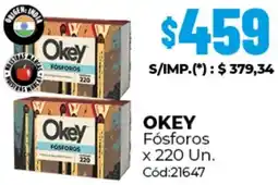 Diarco Okey fósforos oferta