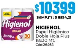 Diarco Higienol papel higiénico doble hoja plus oferta