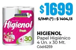 Diarco Higienol papel higiénico oferta
