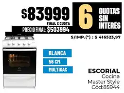 Diarco Escorial cocina master style blanca oferta