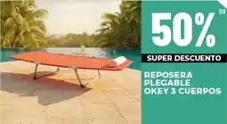 Diarco Reposera plegable okey 3 cuerpos oferta