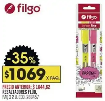 Resaltadores fluo, paq