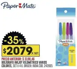 Coto Paper mate boligrafo inkjoy kilométrico varios colores oferta