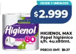 Supermayorista Vital Higienol max papel higiénico s/h. oferta