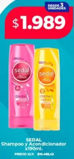 Supermayorista Vital Sedal shampoo y acondicionador oferta