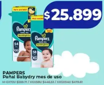 Pampers pañal babydry mes de uso