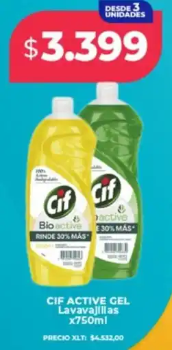 Supermayorista Vital Cif active gel lavavajillas oferta