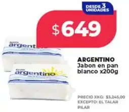 Supermayorista Vital Argentino jabon en pan blanco oferta