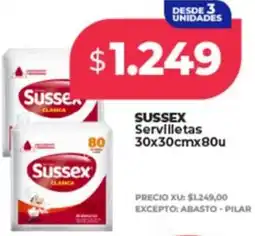 Supermayorista Vital Sussex servilletas oferta