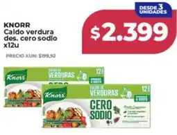 Supermayorista Vital Knorr caldo verdura des. cero sodio oferta