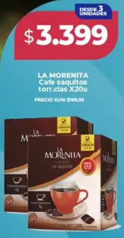 Supermayorista Vital La morenita cafe saquitos torr.clas oferta