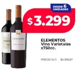 Supermayorista Vital Elementos vino varietales oferta