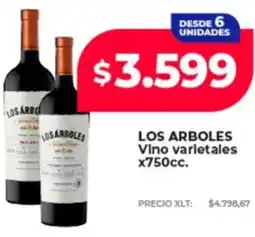 Supermayorista Vital Los arboles vino varietales oferta