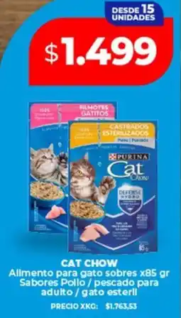 Supermayorista Vital Cat chow allmento para gato sobres oferta