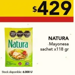 Nini Mayorista Natura mayonesa sachet oferta