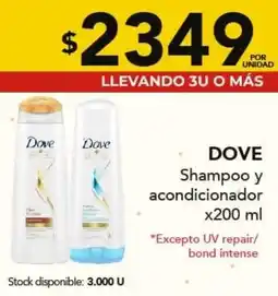 Nini Mayorista Dove shampoo y acondicionador oferta
