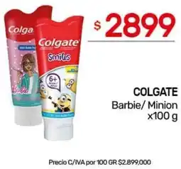 Nini Mayorista Colgate barbie/ minion oferta