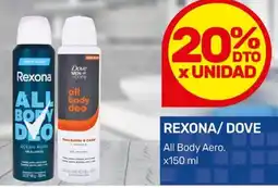Nini Mayorista Rexona/dove all body aero. oferta