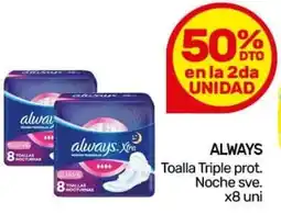 Nini Mayorista Always toalla triple prot. noche sve. oferta