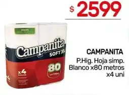 Nini Mayorista Campanita p.hig. hoja simp. 80 blanco oferta