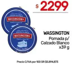 Nini Mayorista Wassington pomada p/ calzado blanco oferta