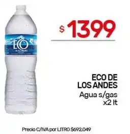 Nini Mayorista Eco de los andes agua s/gas oferta