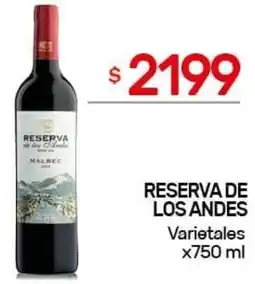 Nini Mayorista Reserva de los andes varietales oferta