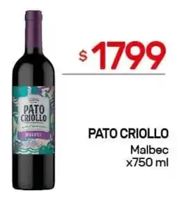 Nini Mayorista Pato criollo malbec oferta