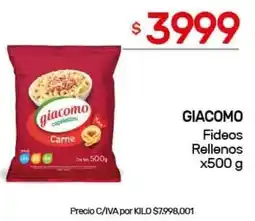Nini Mayorista Giacomo fideos rellenos oferta