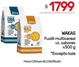 Nini Mayorista Wakas fusilli multicereal vs. sabores oferta