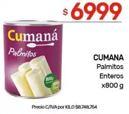 Nini Mayorista Cumana palmitos enteros oferta