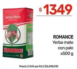 Nini Mayorista Romance yerba mate con palo oferta