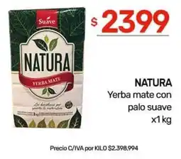 Nini Mayorista Natura yerba mate con palo suave oferta