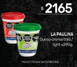 Nini Mayorista La paulina queso crema trad./ light oferta