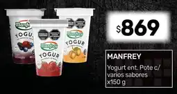 Nini Mayorista Manfrey yogurt ent. pote c/ varios sabores oferta