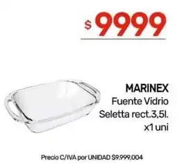Nini Mayorista Marinex fuente vidrio seletta rect. oferta