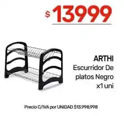 Nini Mayorista Arthi escurridor de platos negro oferta