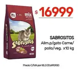 Nini Mayorista Sabrositos alim.p/gato carne/ pollo/veg. oferta