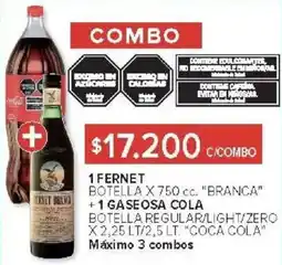 Carrefour Branca 1 fernet botella x 750 cc. oferta