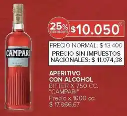 Carrefour Campari aperitivo con alcohol bitter oferta